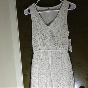 NWOT Copper Key Off-White Lace V-Neck Dress